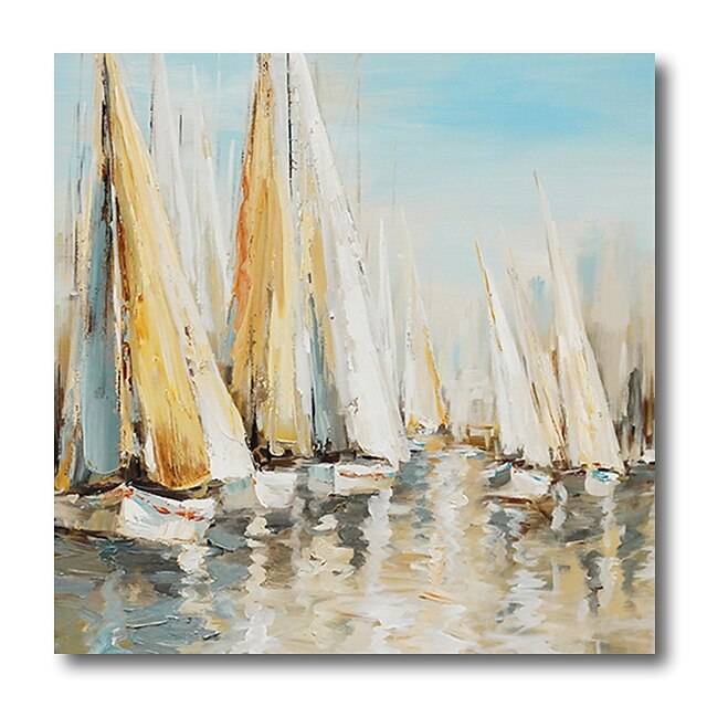 Home & Garden Wall Art | Oil Painting Handmade Hand Painted Wall Art Modern Landscape Seascape Sailboats Home Decoration Decor S