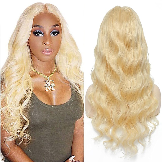 

200% 44 Lace 613 Blonde Body Wave Lace Front Wig Human Hair Pre Plucked 30 Inch Blonde Lace Front Wig Human Hair Blonde Lace Front Wig with Baby Hair for Black Women Body Wave Wig