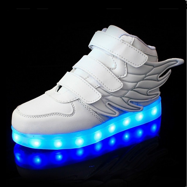  Boys' Sneakers LED LED Shoes USB Charging PU Wings Shoes Little Kids(4-7ys) Big Kids(7years +) US5.5