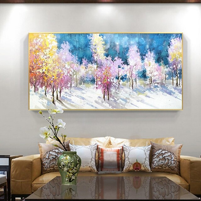 Home & Garden Wall Art | Oil Painting Handmade Hand Painted Wall Art Abstract Landscape Color ForestHome Decoration Decor Stretc