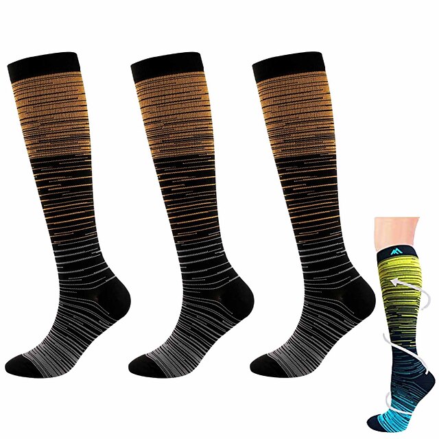 3 Pairs Graduated Medical Compression Socks for Women&Men 20-30mmhg ...