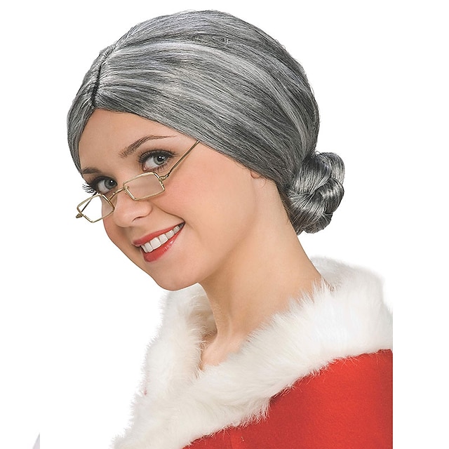  Costume Character Old Lady / Mrs. Santa Wig