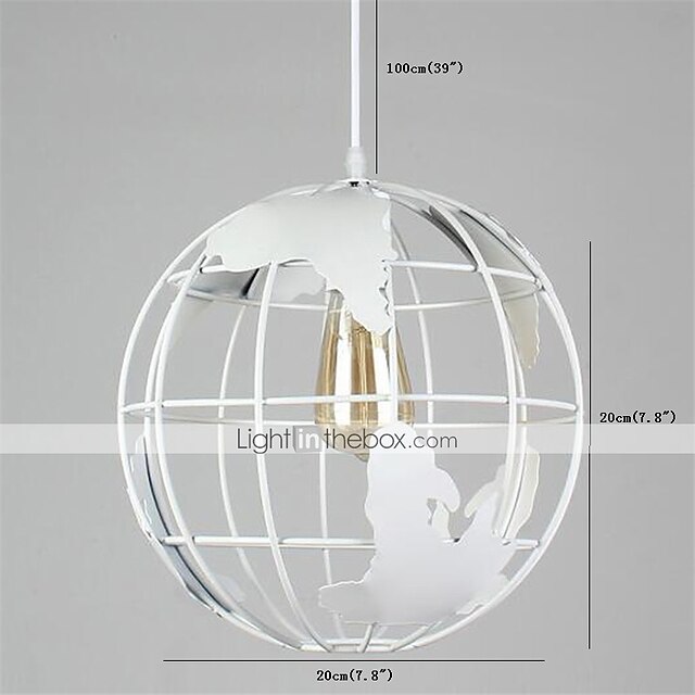 Lights & Lighting Pendant Lights | 1-Light 20cm Vintage Creative Terrestrial Globe Pendant Lights Living Room Restaurant Kids Ro