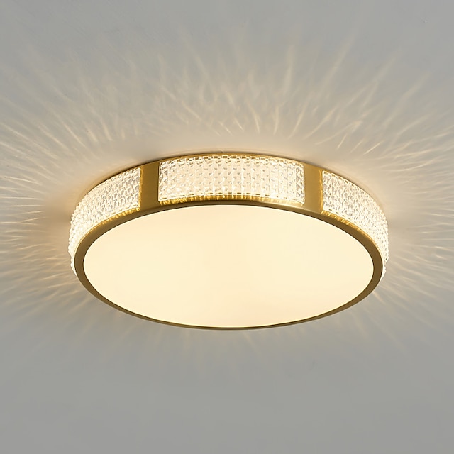  led loftslampe 30/40/50 cm geometriske former flush mount lys kobber metal geometrisk messing led moderne enkel nordisk stil 220-240v