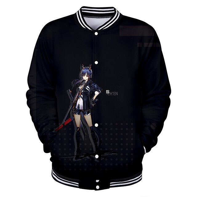  Inspiré par Les chevaliers Amiya Anime Dessin Animé Polyester Animé 3D Harajuku Art graphique Pardessus Pour Homme / Femme / Couple