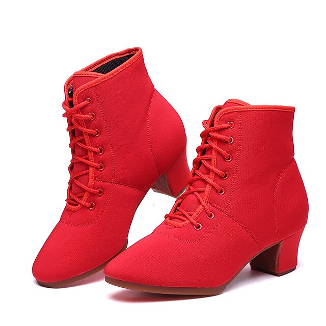 Women's Dance Boots Dance Shoes Performance Outdoor Practice Ankle