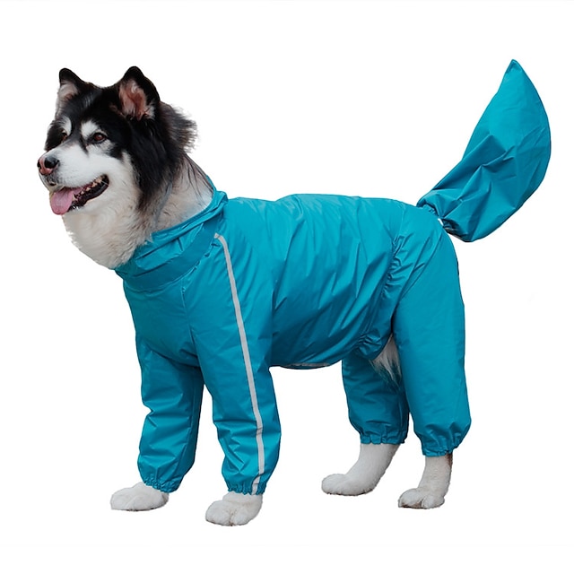 Dog Raincoat Reflective Removable Tail Cover,Rain Jacket Full Body ...