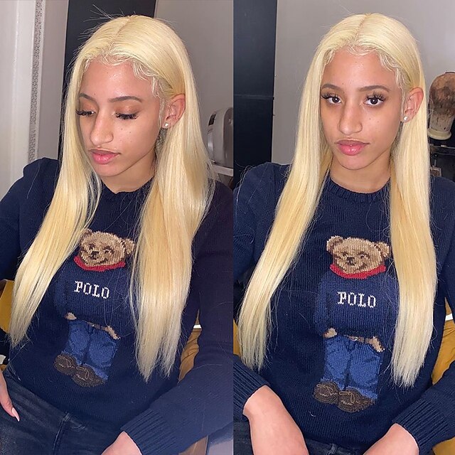 

180% 134 Lace 613 Honey Blonde Lace Front Wig Transparent HD Lace Wig Frontal Wig Straight Human Hair Wigs For Women
