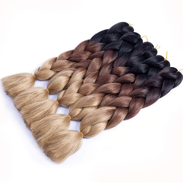 Ombre Braiding Hair Extensions Jumbo Braiding Hair Inch Packs Professional Crochet
