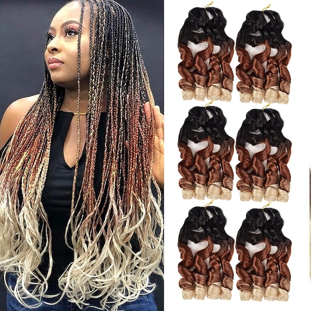 22inch French Curl Braiding Hair Loose Wavy Braiding Hair (4packs  160g/pack)Wavy Synthetic Braiding Hair For Black Women French Curly Braids  Hair Extensions 22inch 4packs 8913035 2023 – $35.99