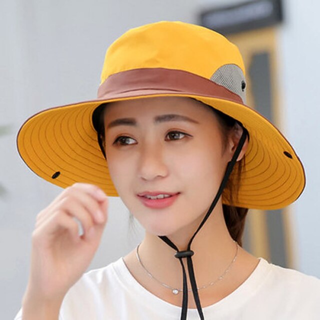 Women's Sun Hats Wide Brim Outdoor UV Protection Foldable Mesh Beach