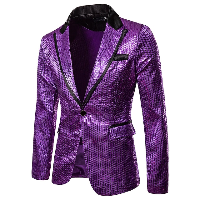 Disco 1980s Suits & Blazers Lapel Collar Blazer Peak Lapel Disco Men's ...