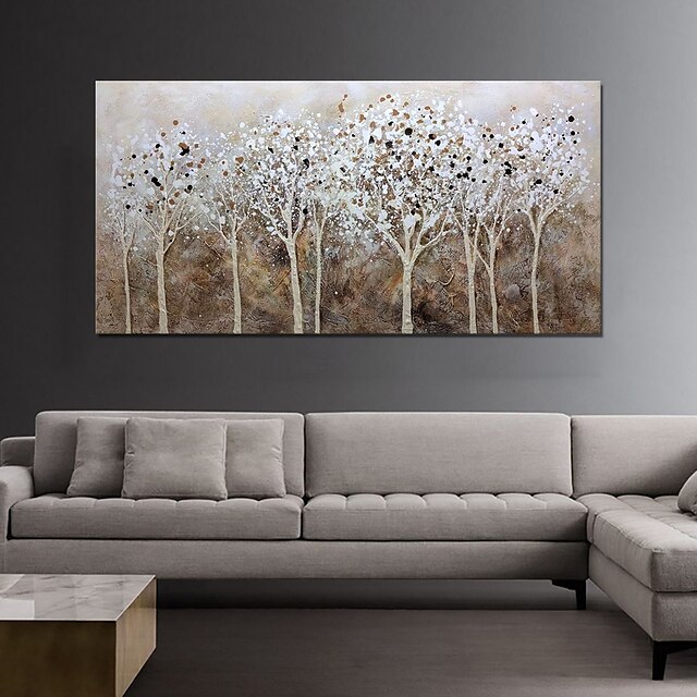 Home & Garden Wall Art | Oil Painting Handmade Hand Painted Wall Art Modern Abstract Texture Forest Landscape Living Room Home D