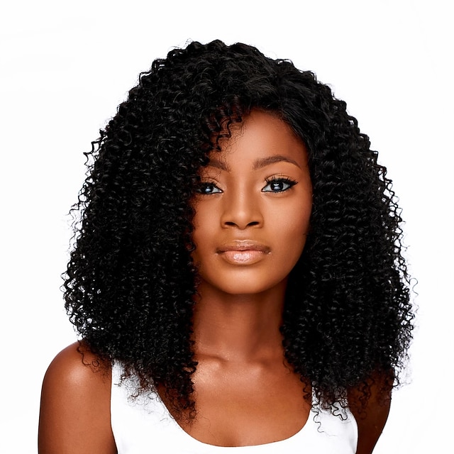 

Remy Human Hair 13x6 Lace Front Wig Deep Parting Brazilian Hair Kinky Curly Natural Wig 150% 180% Density with Baby Hair Natural curling With Bleached Knots For Women's Human Hair Lace Wig Premierwigs