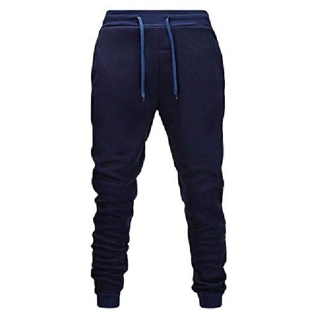  Hombre Pantalones de Deporte Persona que practica jogging Pantalones de invierno Pantalones Pantalones casuales Bolsillo Correa Cintura elástica Color sólido Comodidad Templado Longitud total Deporte