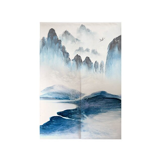 Home & Garden Home Decor | Chinese Style Ink Painting Cotton Linen Door Curtain Tapestry Entrance Curtain Fabric Curtain - RH472