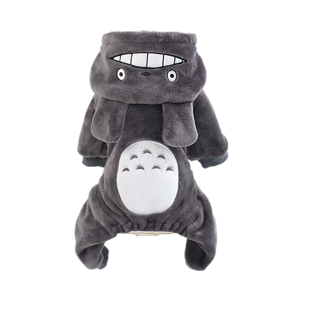  Dog Coat,Dog Costume Hoodie Jumpsuit Cartoon Cosplay Keep Warm Windproof Winter Dog Clothes Puppy Clothes Dog Outfits Gray Brown Costume Polar Fleece dog halloween costumes