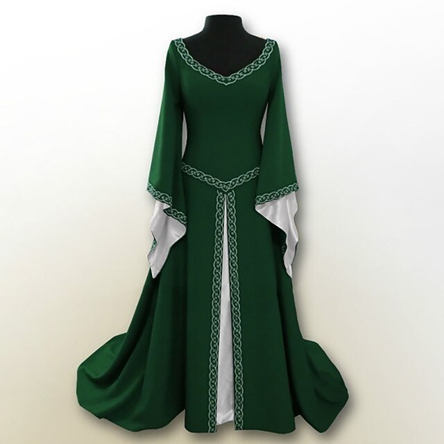 Retro Vintage Women's Princess Outlander Celtic Fantasy Halloween Carnival Masquerade Party / Evening Medieval Renaissance Dress main image 0