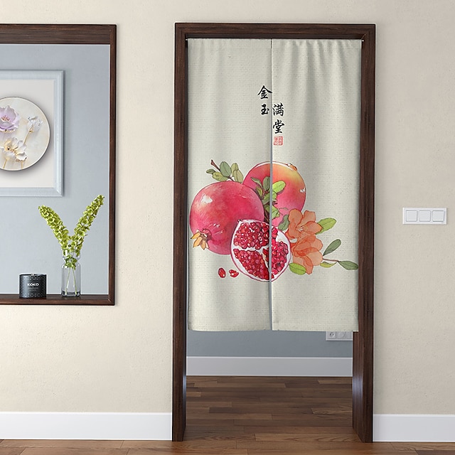 Home & Garden Home Decor | Door Tapestry Chinese Style ZEN Door Curtain Entrance Partition Curtain Half Curtain Fabric Curtain C