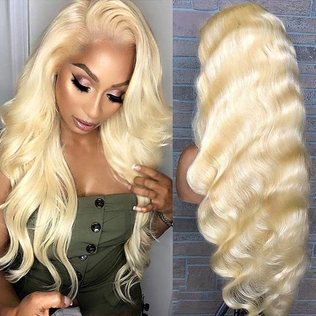 

150% 180% 13x4 Lace 613 Lace Front Wigs Human Hair Blonde Body Wave Wigs HD Lace Brazilian Virgin Hair Transparent Lace Closure Wig Pre Plucked with Baby Hair