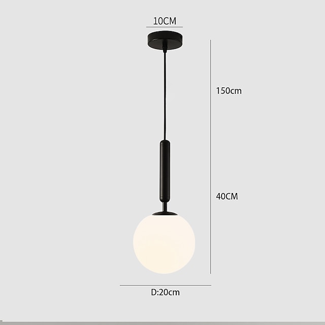 Lights & Lighting Pendant Lights | 15cm 20cm 25cm LED Pendant Light Nordic Single Design Globle Bedside Light Dining Room Bar Me