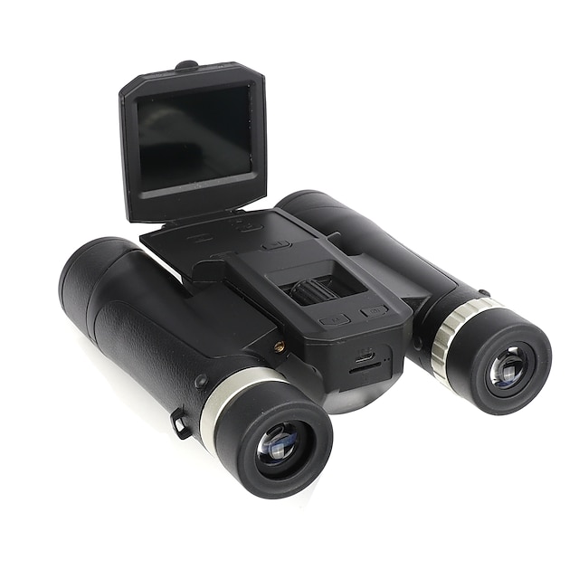  12 x 32 mm Fernglas Digitalkamera 2 Zoll LCD-Display 1080p High Definition mit Video-Fotorecorder Unterstützung 32 g TF-Karte USB Beobachten von Wildtieren Vogelbeobachtung Camping Wandern Jagd Batterie enthalten