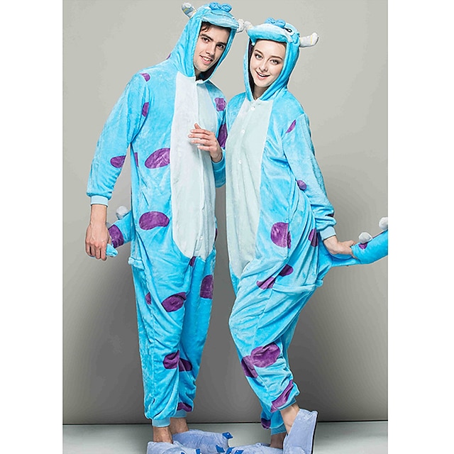 Toys & Hobbies Cosplay & Costumes | Adults Kigurumi Pajamas Mike and Sully Onesie Pajamas Adults Couples Monster Housecoat Costu