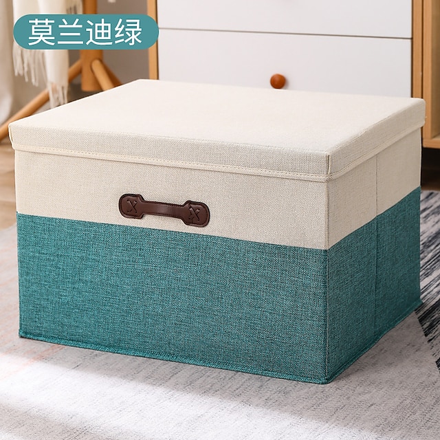 Home & Garden Home Decor | Fabric Folding Storage Box Household Wardrobe Quilt Finishing Box With Lid Large Storage Basket Car D