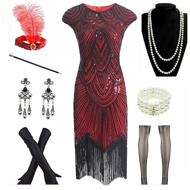 Roaring 20s 1920s 1930s The Great Gatsby Prom Dress Flapper Dress Dress ...