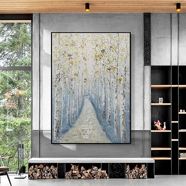 Home & Garden Wall Art | Manual Handmade Oil Painting Hand Painted Vertical Panoramic Abstract Landscape Modern Realism Rolled C