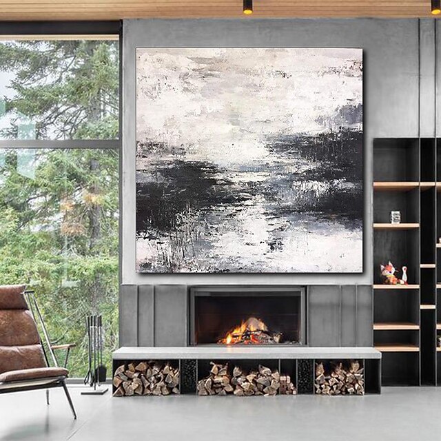 Home & Garden Wall Art | Wall Art Canvas Prints Painting Artwork Picture abstract knife paintingblack and white landscape Home D