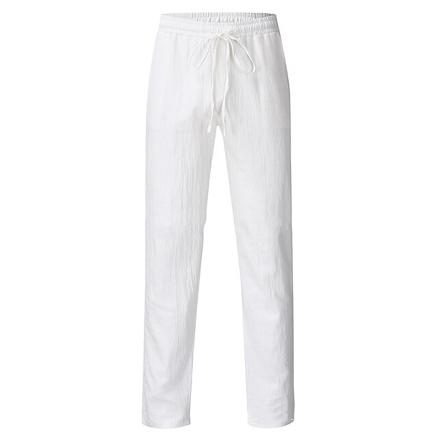 Men's Linen Pants Trousers Summer Pants Beach Pants Casual Pants