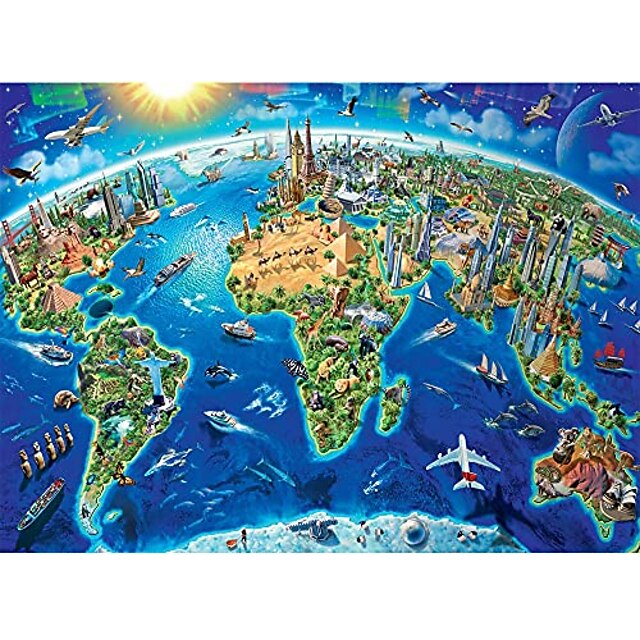 Toy Gift Jigsaw Puzzles 1000 Pieces World Educational Learning Game Puzzle Adult