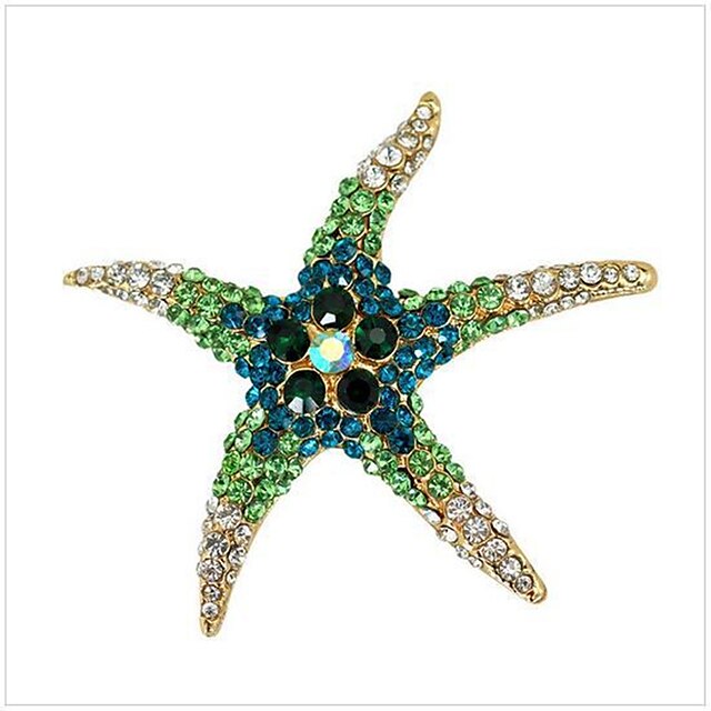 Shoes & Bags Fashion Accessories | Womens Brooches Classic Starfish Stylish Artistic Brooch Jewelry Purple Black Silver For Wedd