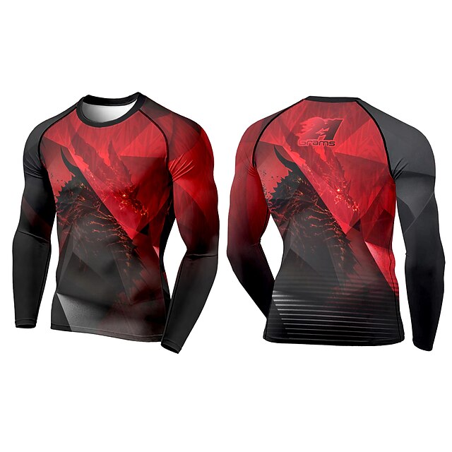 Sports & Outdoors Running, Jogging & Walking | 21Grams® Mens Long Sleeve Compression Shirt Running Shirt Top Athletic Athleisure