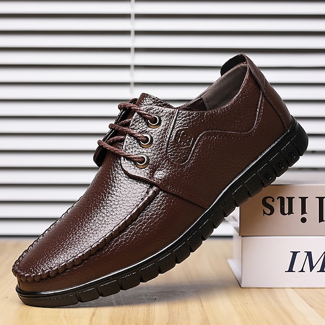 Shoes & Bags Mens Shoes | Mens Oxfords Business Home Daily PU Black Brown Fall Spring - AN26293