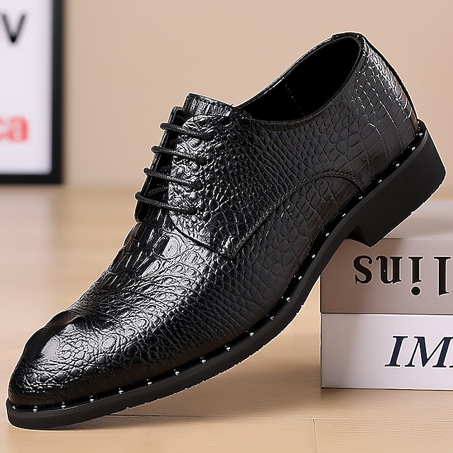 Shoes & Bags Mens Shoes | Mens Oxfords Business Home Daily PU Black Brown Fall Spring - FC73164