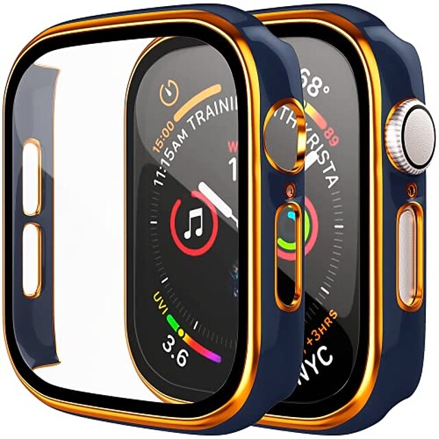 2 unidades] compatible con estuche apple watch 44 mm, estuche protector de  parachoques de cobertura total con protector de pantalla de vidrio templado para  hombres mujeres iwatch series 6/5/4 / se, 8947662 2022 – $10.39