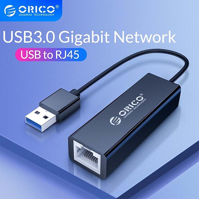  ORICO 10/100/1000 Mbps Network Card Type A to RJ45 Lan USB Wired USB 3.0 2.0 to Gigabit Ethernet Adapter For Windows 10/7 Mac OS PC