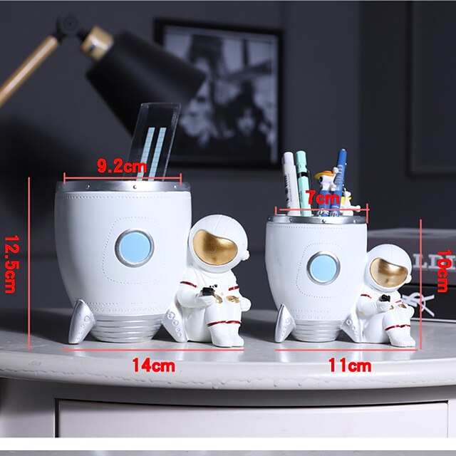 Consumer Electronics Stationery | Astronaut Pen Holder Multi-function Pen Rest Office Desk Pen Holder Storage Resin Crafts Decor