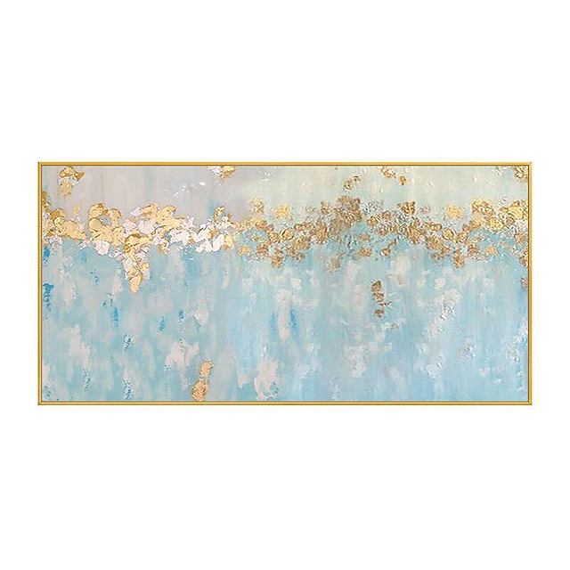 Oil Painting Handmade Hand Painted Wall Art Modern Nordic Style Gold Foilabstract Home Decoration Decor Stretched Frame Ready to Hang 8