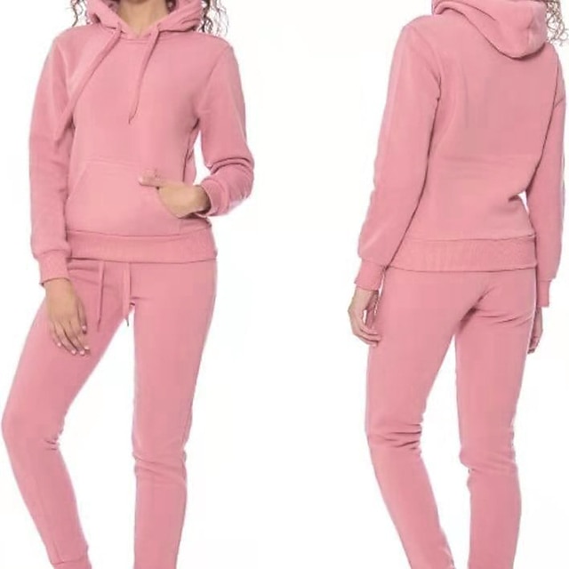 Sports & Outdoors Running, Jogging & Walking | Womens 2 Piece Tracksuit Sweatsuit Casual Athleisure 2pcs Winter Long Sleeve Ther