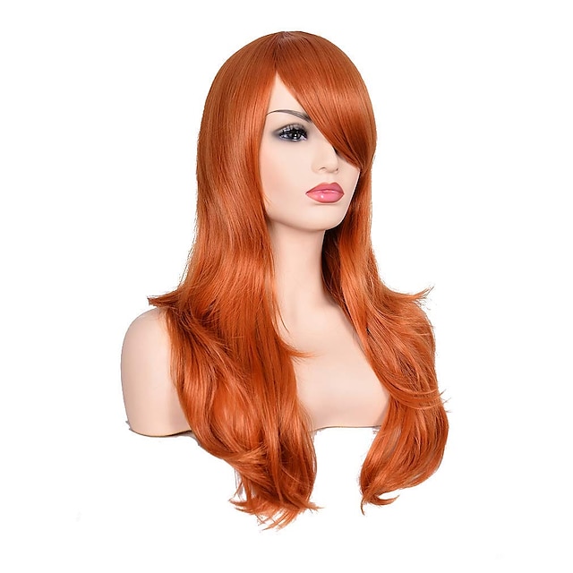 Beauty & Hair Wigs & Hair Pieces | Synthetic Wig Body Wave Side Part Wig Long Red Synthetic Hair Womens Cosplay Party Fashion Bl