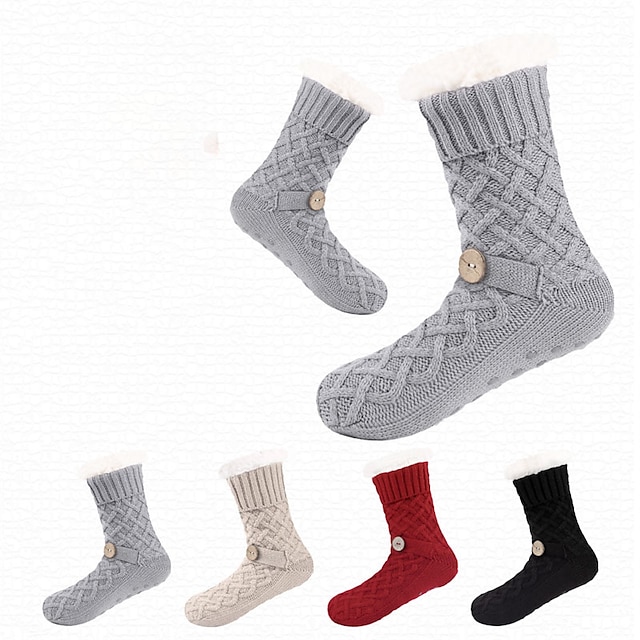 Womens Clothing Womens Sleep & Lounge | Fashion Comfort Womens Socks Solid Colored Socks Casual Socks Warm Casual Black 1 Pair /