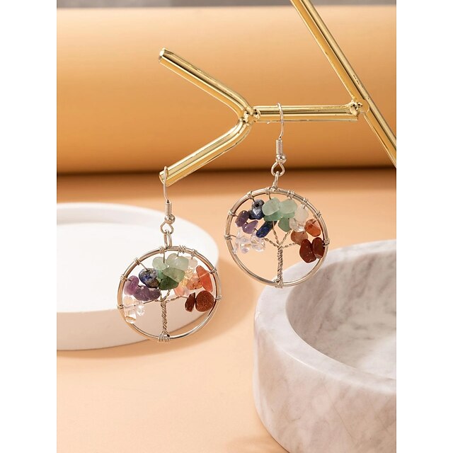 Shoes & Bags Fashion Accessories | Womens Drop Earrings Classic Tree of Life Elegant Fashion Vintage Classic Modern Earrings Jew