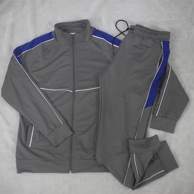 Sports & Outdoors Running, Jogging & Walking | Mens 2 Piece Full Zip Tracksuit Sweatsuit Athletic Athleisure 2pcs Winter Long Sl