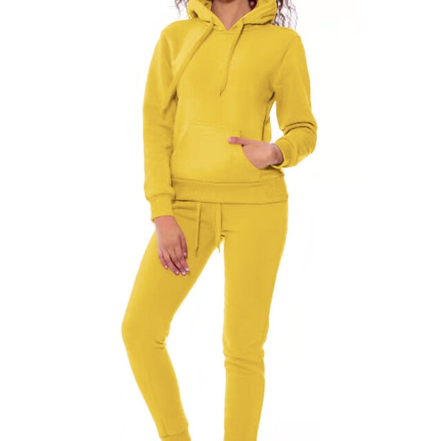 Sports & Outdoors Running, Jogging & Walking | Womens 2 Piece Tracksuit Sweatsuit Casual Athleisure 2pcs Winter Long Sleeve Ther