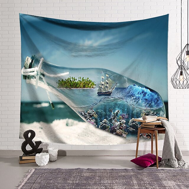 Home & Garden Home Decor | Drifting Bottle Wall Tapestry Art Decor Blanket Curtain Hanging Home Bedroom Living Room Decoration P