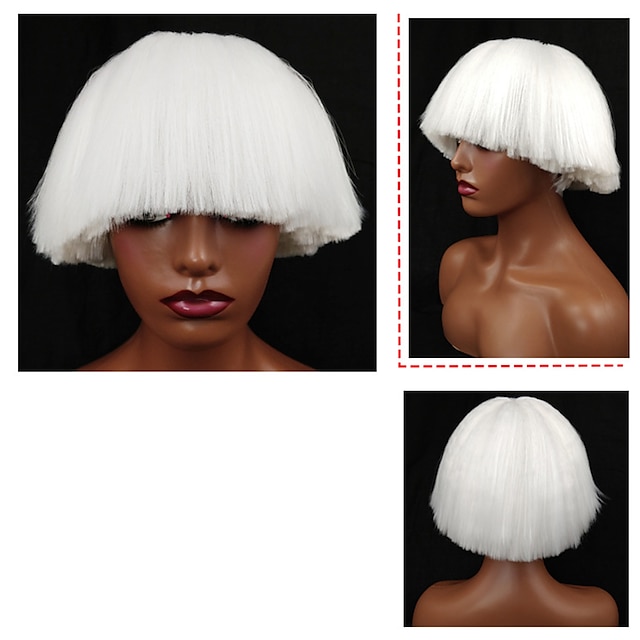 Beauty & Hair Wigs & Hair Pieces | Broom Head Wig LADY GAGA Same Wig Rose Mesh Beige Afro Wig Set - UW54479