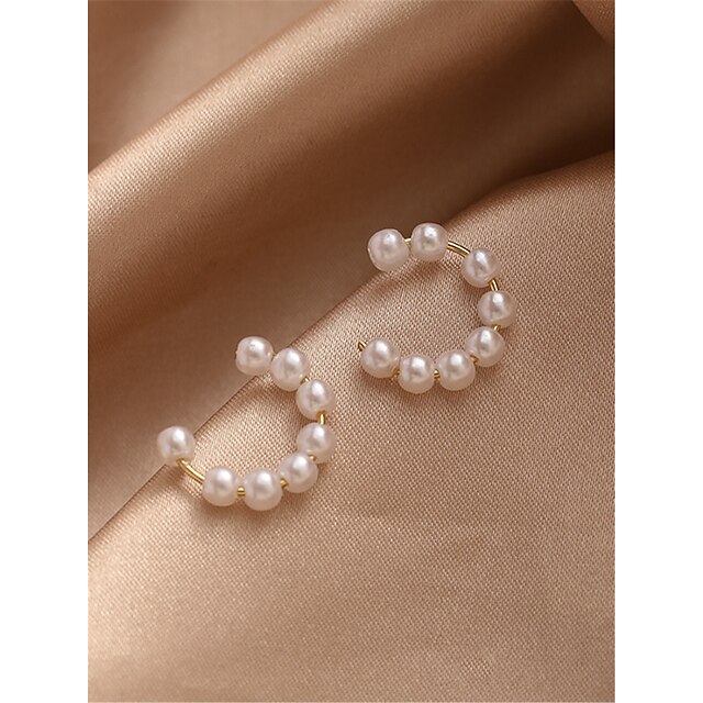 Shoes & Bags Fashion Accessories | Womens Clip on Earring Classic Precious Simple Fashion Modern French Sweet Imitation Pearl Ea